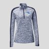 Ladies PosiCharge Electric Heather Colorblock 1/4 Zip Thumbnail