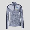 Ladies PosiCharge Electric Heather Colorblock 1/4 Zip Thumbnail