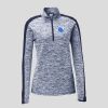 Ladies PosiCharge Electric Heather Colorblock 1/4 Zip Thumbnail