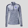 Ladies PosiCharge Electric Heather Colorblock 1/4 Zip Thumbnail