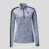 Ladies PosiCharge Electric Heather Colorblock 1/4 Zip Thumbnail