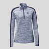 Ladies PosiCharge Electric Heather Colorblock 1/4 Zip Thumbnail